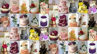 👌🤩50th birthday cake design/latest cake design/cake design for birthday/unique cake decorating ideas