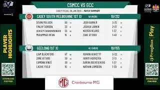 Casey South Melbourne 1st XI v Geelong 1st XI
