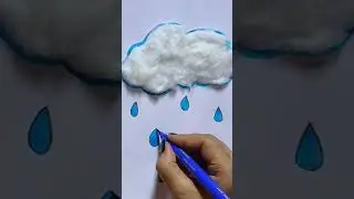 How to make cloud with cotton.. #shorts#short #diy #clouds