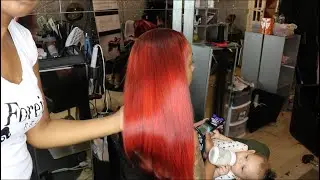 Red hair no bleach color correction
