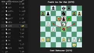 Sicilya-Alapin-Devamyolu: Coen Stehouwer (2270) vs Fredrik Van Der Vliet (2370)