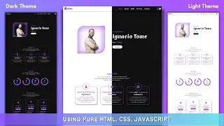 Let's Build Modern Design Portfolio Website | Using Pure Html CSS & Very Simple Javascript | #CD