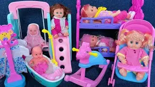 10 Minutes Satisfying with Unboxing Cute Princess Bed ＆ Swing Collection Toys Review | ASMR