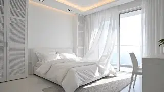Minimalist White Bedroom Tour | Sea View & Modern Design | By @arayaansyed
