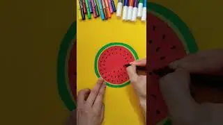 Delicious watermelon 🍉 #creative #ideas #activities #tutorial #papercraft #watermelon #paper #art