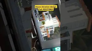 Bungalow elevation design, house elevation design rendering service.
