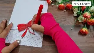 Ribbon Border Design For Project Work | Easy Border Design | Assignment Front Page file decoration
