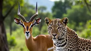 Incredible Footage Of Leopard Behaviour , Imapala Is Confused #wildlife #wildlife #animals #trend