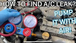 How to Find AC leak with shop Compressor | car Air Conditioner repair