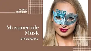 Blue and Silver Venetian Butterfly Masquerade Mask