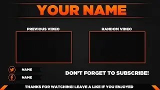 My New Outro Template PSD | New 2016 - FREE DOWNLOAD
