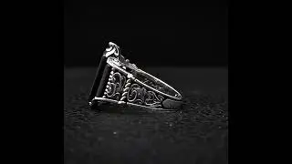 Mens Onyx Statement Ring Vintage Jewelry