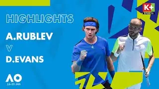 ANDREY RUBLEV - DANIEL EVANS | AUSTRALIAN OPEN 2023 | HIGHLIGHT GRAND SLAM