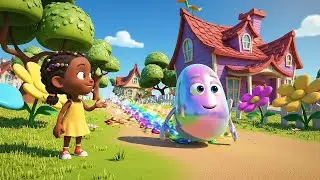 Fall Guys Wobbly Bean Slid Across a Paint Slide | Nursery Rhymes for Kids & Baby Songs