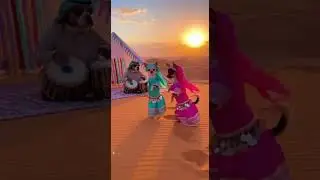 Dogs Started a Desert Dance Party 😂🐕🥁 #HiddenTreasureWithAk #funnydogs