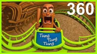 1‑Minute Roller Coaster Countdown in 360&deg; | Tung Tung Tung Sahur Ride Experience