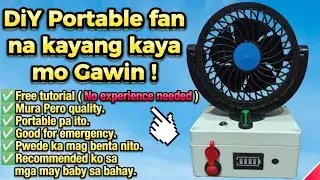DiY Portable Fan Mini Version Full Tutorial Tagalog | Solar DIY and Sharing Ideas