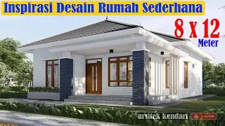 Desain Rumah Sederhana 8x12 Meter Minimalis Modern, 3 Kamar Tidur 2 Kamar Mandi
