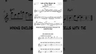 Lick of the Week #6 - Ralph Bowen Augmented Scale Lick #jazztranscription #saxophone