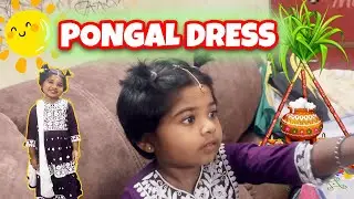 👉 Kids Traditional Dress & Light Makeup 💄👗 | Pongal Special Vlog🌾😜