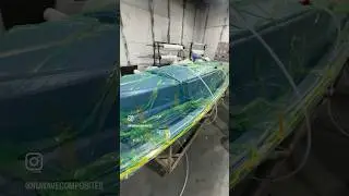 Vacuum infusing the XPC 16 deck #skiff #boats #boats #vaccuminfusion  #diyboat #fiberglass