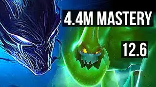 NOCTURNE vs ZAC (JNG) | 4.4M mastery, 1700+ games, 6 solo kills | EUW Master | 12.6