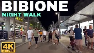 Bibione Zentrum, Italien - Night Walking Tour 2021 ( 4K Ultra HD 60fps )