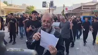 موكب عزاء مسجد الزهراء في مدينة حمد بمشاركة الرادودين مهدي سهوان وسيد هاني سنة 1446هجرية