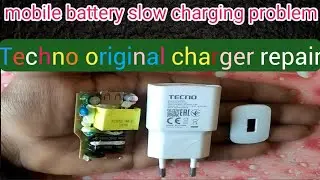 mobile battery slow charging problem/Tecno original charger/18w solution Urdu Hindi#tecno