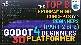 Godot 4 3D Platformer Lesson #5: Coding 101 (Part 2)