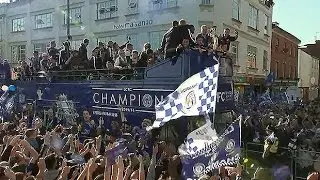 Thousands line streets for Leicester City's Premiere League victory parade