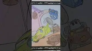 how to draw ❤ McQueen #colorbook #art #drawing #shorts #shortsvideo #shortsdrawing #shortscar kids