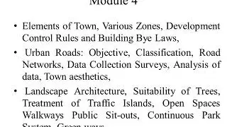 Town and Urban Planning syllabus