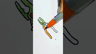 Plier drawing art painting easy simple rainbow art 😍