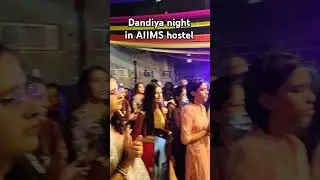 Dandiya night at AIIMS Delhi #aiims #aiimsdelhistudents #aiimsdelhimedico #hostellife #shortvideo