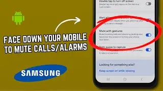 How to enable mute with gestures on Samsung Galaxy