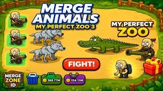 🦁 Merge Animals: My Perfect Zoo Part 3 – Evolusi Hewan Paling Gila! | Merge Zone ID