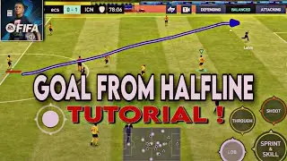 How To Score a Goal From Halfline in Fifa Mobile ?😵 | Fifa mobile Halfline Goal Tutorial