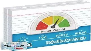 Chell Ruled Index Cards 4x6 Inch Heavyweight 100 Count Ruled Front
