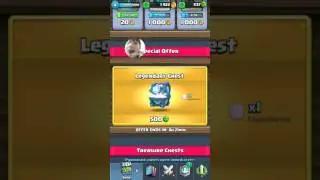 Getting my very first legendary card at a legendary chest (clash royale gameplay)