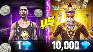 1💎 ПРОТИВ 10 000💎 АЛМАЗНЫХ ИСПЫТАНИЙ В FREE FIRE🔥 ULTIMATE пополнение😱посмотрите, сколько скинов ...