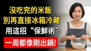 沒吃完的米飯，別再直接冰箱冷藏，用這招“保鮮術”，一周都像剛出鍋！#食安 #健康 #健康飲食 #養生 #中老年生活 #米飯