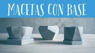 Macetas de Cemento con base para Suculentas - Las más bonitas