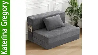 HOMFINE Folding Sofa Bed Convertible Sleeper Chair with Pillow Review