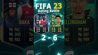 BELLINGHAM VS SAKA RATING BATTLE #fc25 #fifa #fut #realmadrid #fifa #england #arsenal #ratingbattle