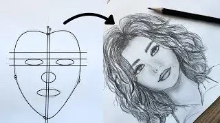 How to draw faces | Portrait drawing | Easy portrait drawing methods