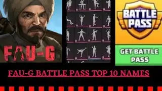 FAUG TOP 10 Battle pass names #faug #veer FAUG BATTLE PASS | FAUG VEER