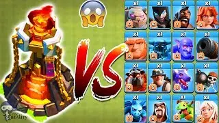 Max Inferno Tower vs All Troops - Clash of Clans