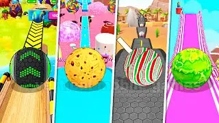 Going Balls vs Candy Ball Run vs Rolling Ball Sky Escape vs Candy Land Ball Run - Sweet Balls Race