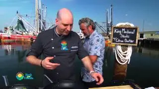 King Mackerel Steaks with Florida Herb and Citrus Butter with Garlic Snap-Beans